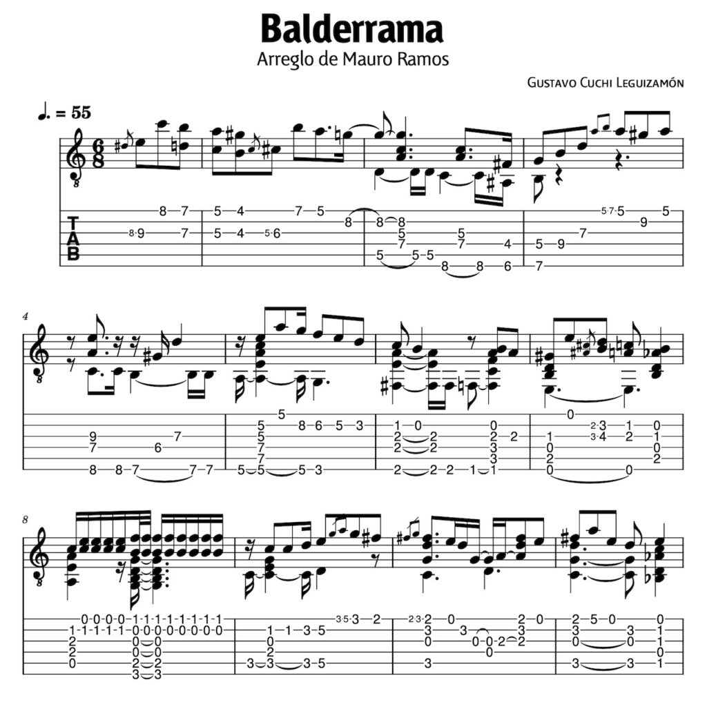 Balderrama - PARTITURA CON TABS